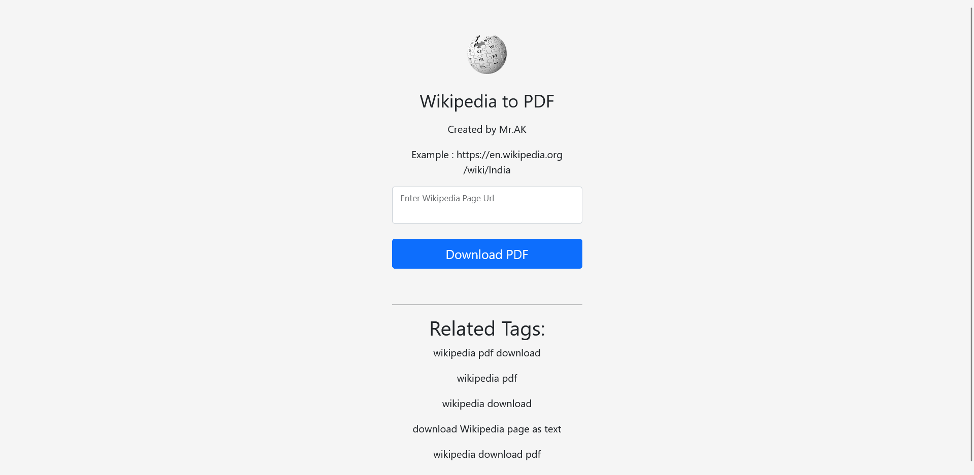 Wikipedia Downloader