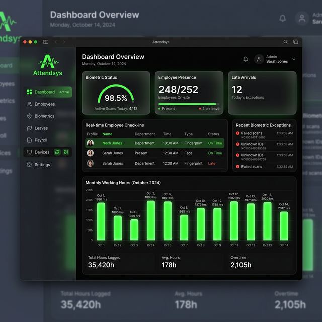 Attendsys Desktop Interface